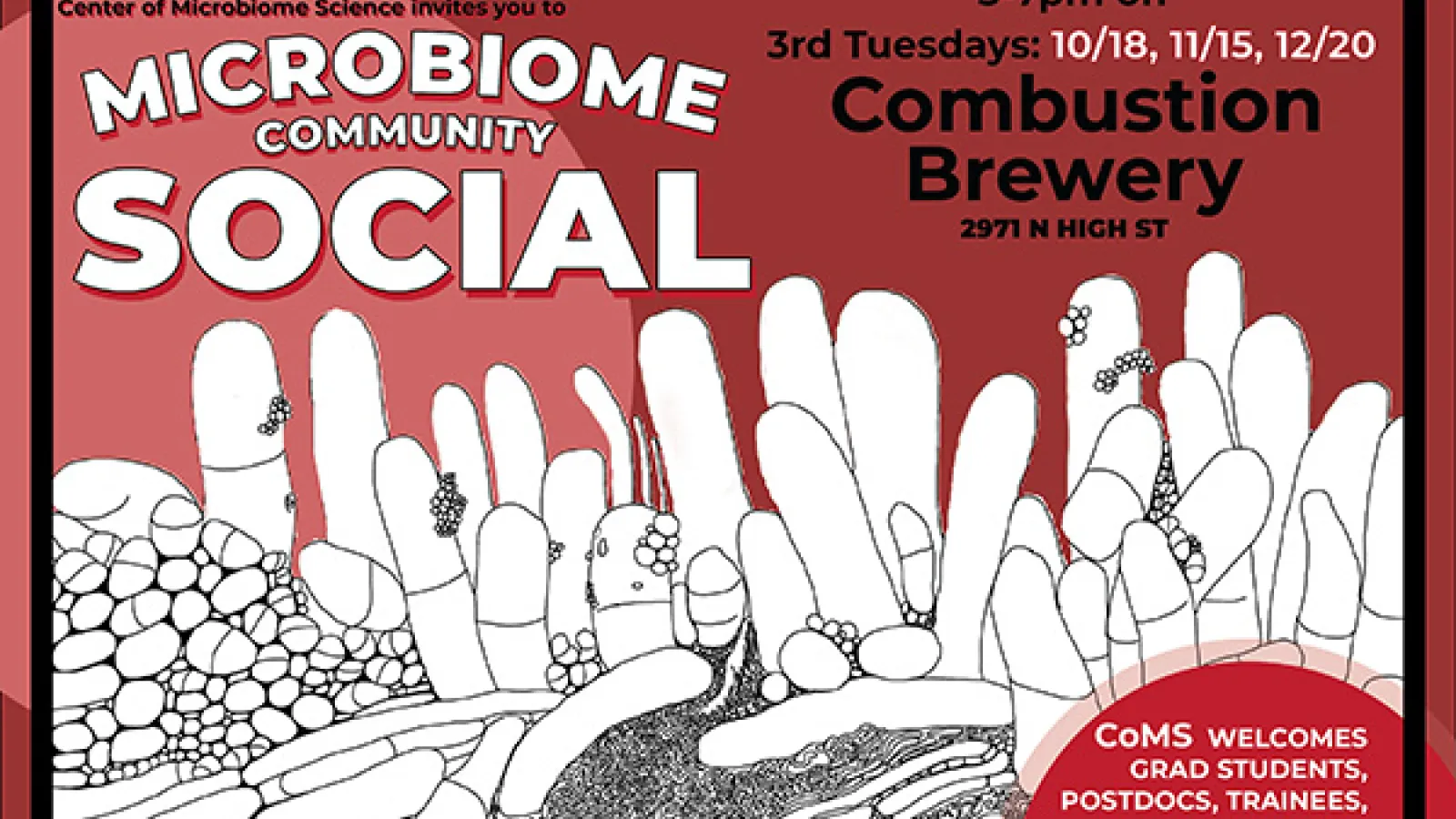 Microbiome Community Social at Combustion Brewery 11/15 5-7pm