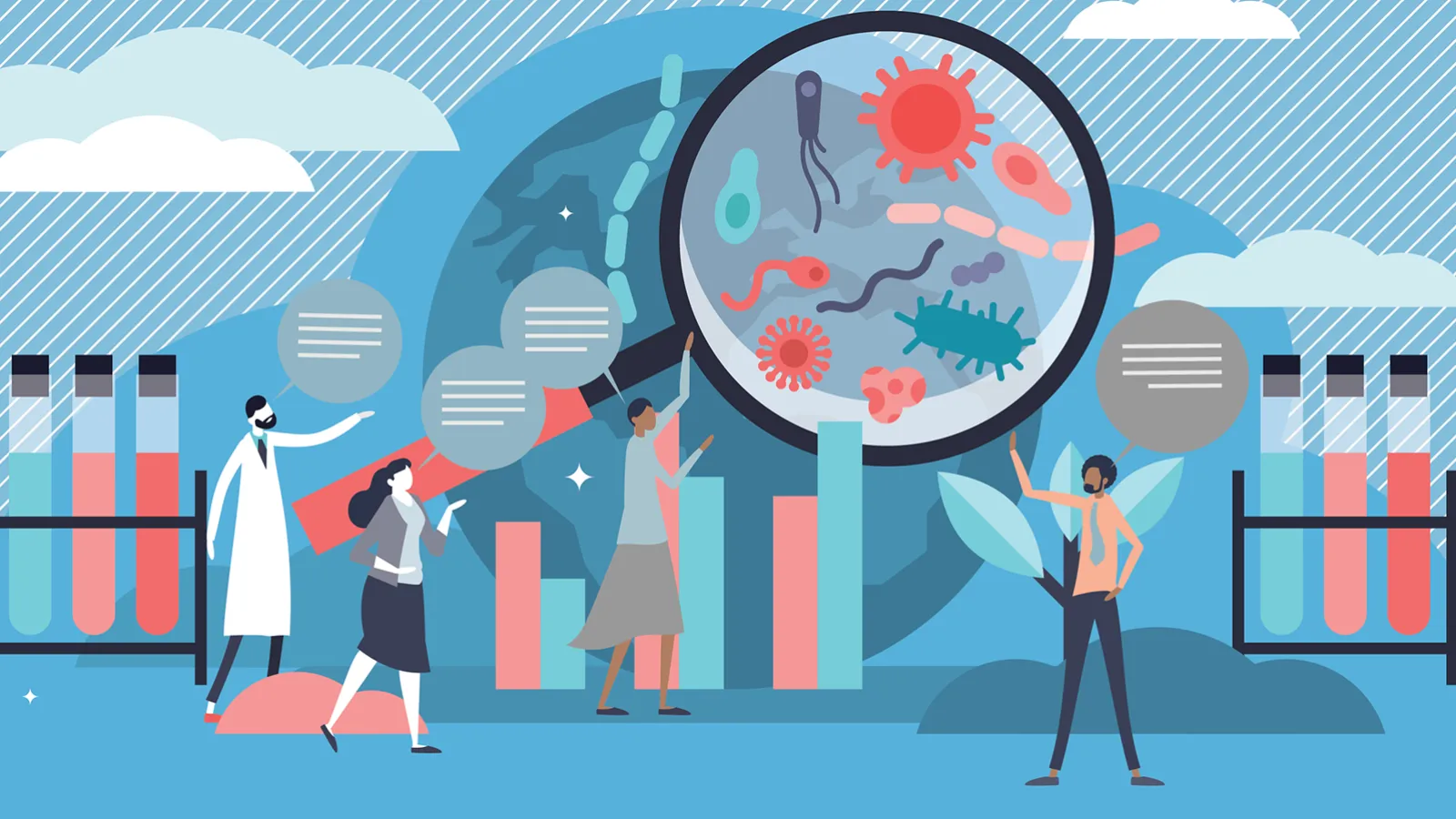 scientists and microbes