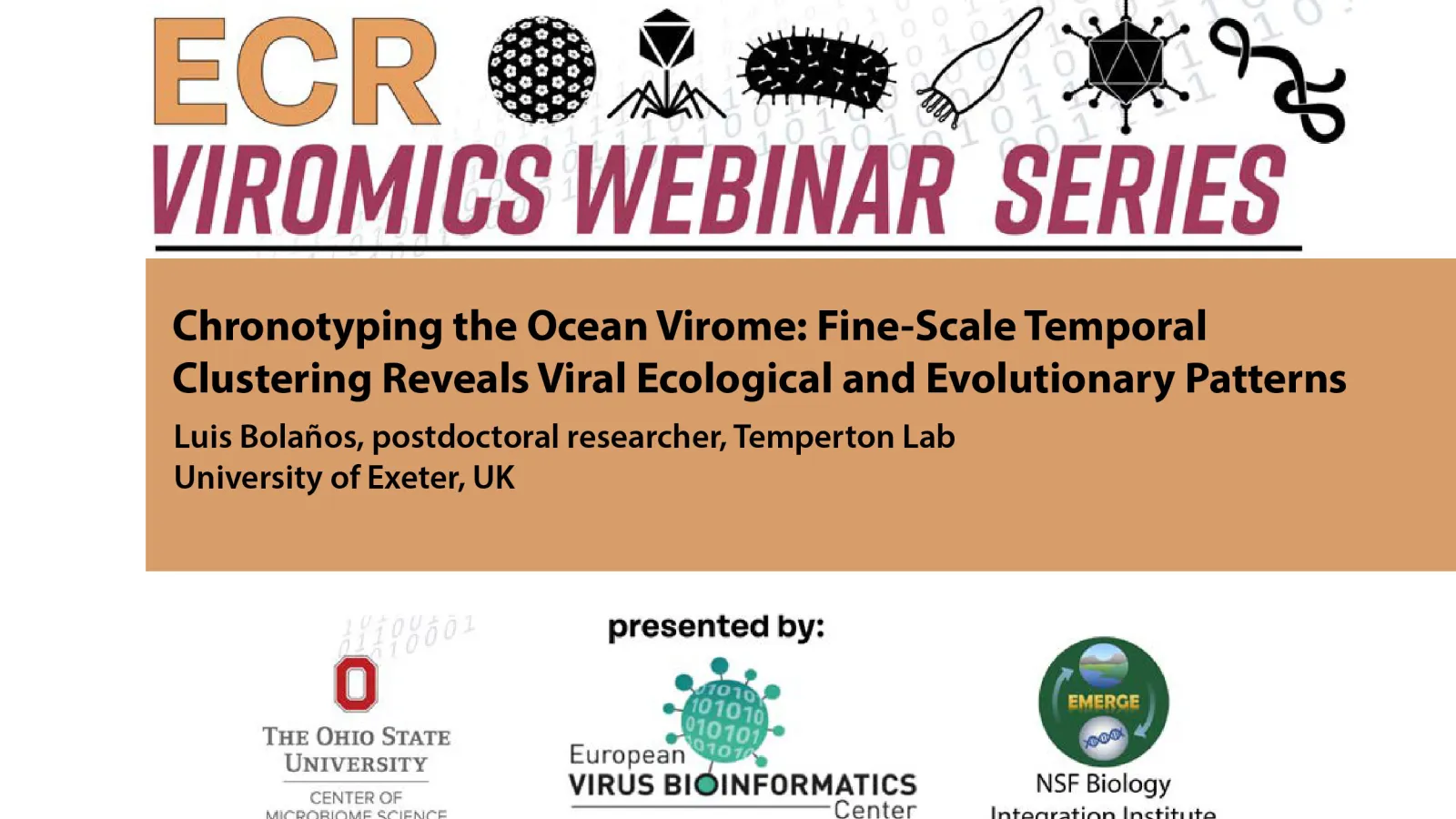 ECR Viromics Sept 10 at 10 am Bolanos talk