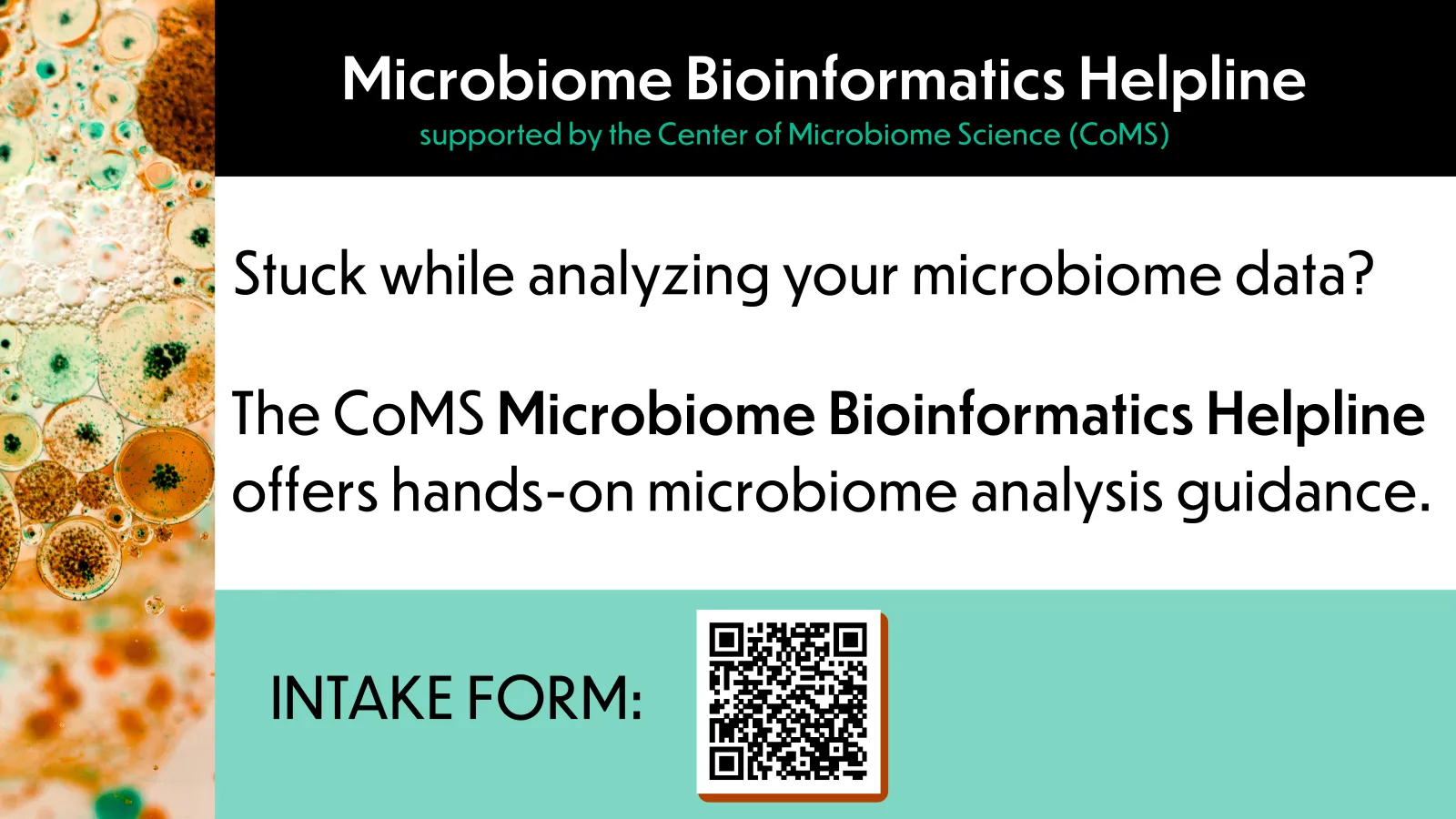 Microbiome Informatics Helpline - see text below for details