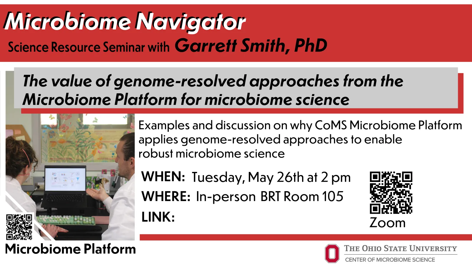 5.26.26 Microbiome Navigator talk - see below for details