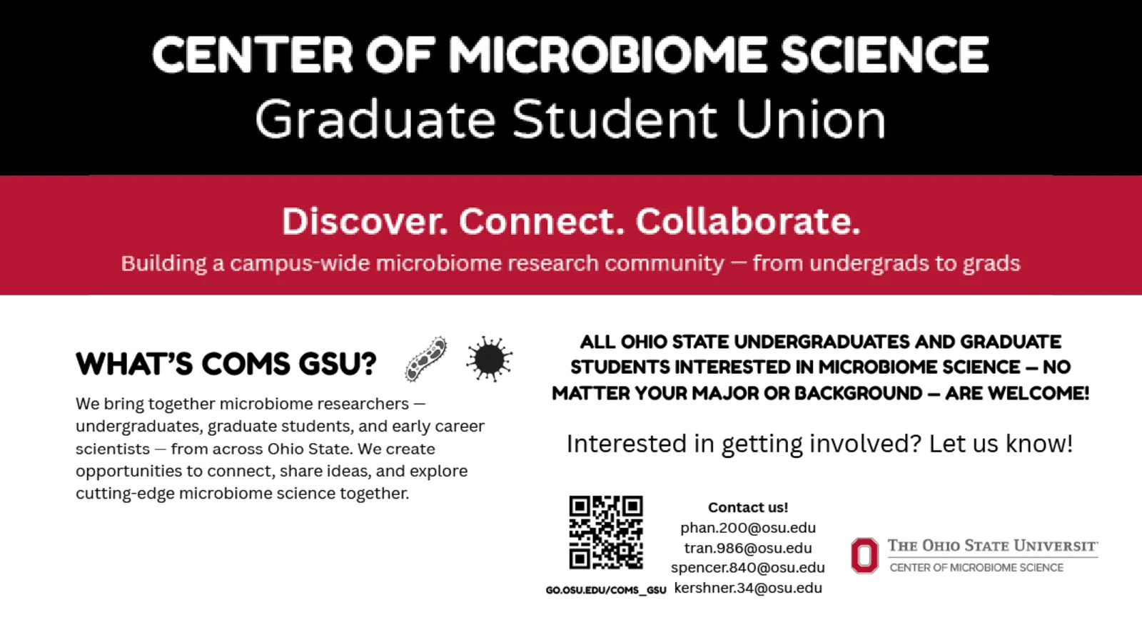 CoMS GSU meeting - see text below for details
