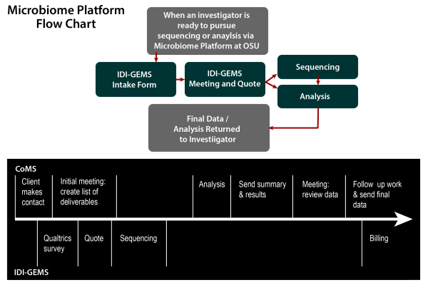 flow chart for microbiome platform