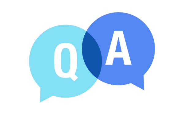 Q and A speech bubbles