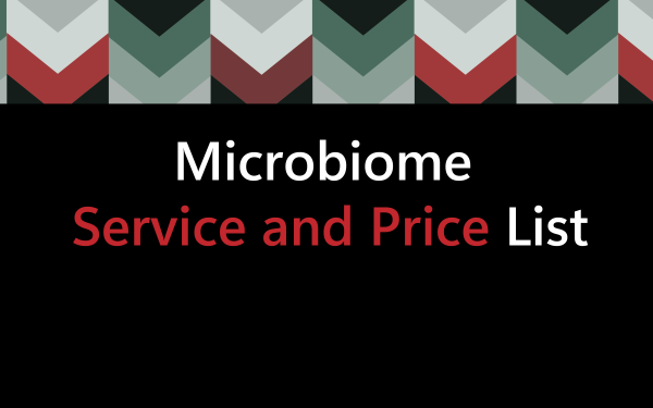 Microbiome Service and Price List