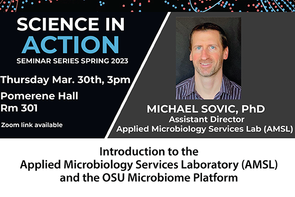 Science in Action seminar series Michael Sovic AMSL Director March 30, 2023
