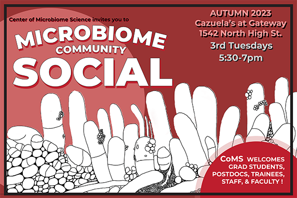 Microbiome Community Social Autumn 23 Cazuelas 3rd Tuesdays 5:30-7