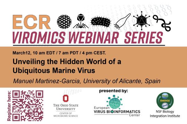 ECR Viromics Webinar Series Dr. Martinez-Garcia - See text below for details