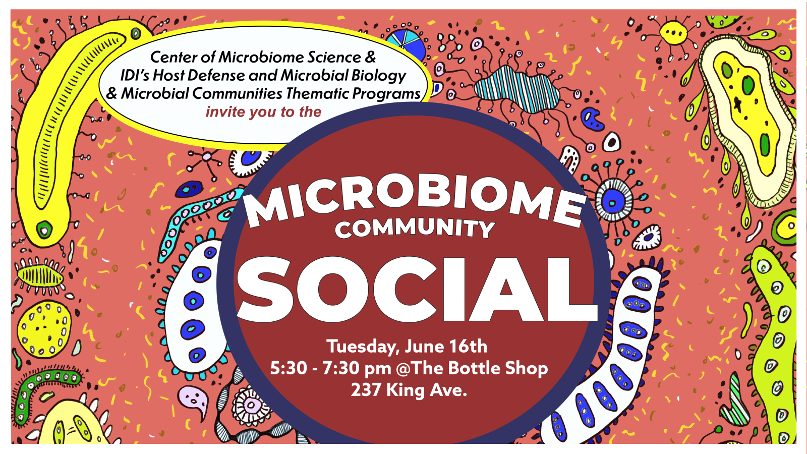 June 16 Microbiome Community Social - see below text for details
