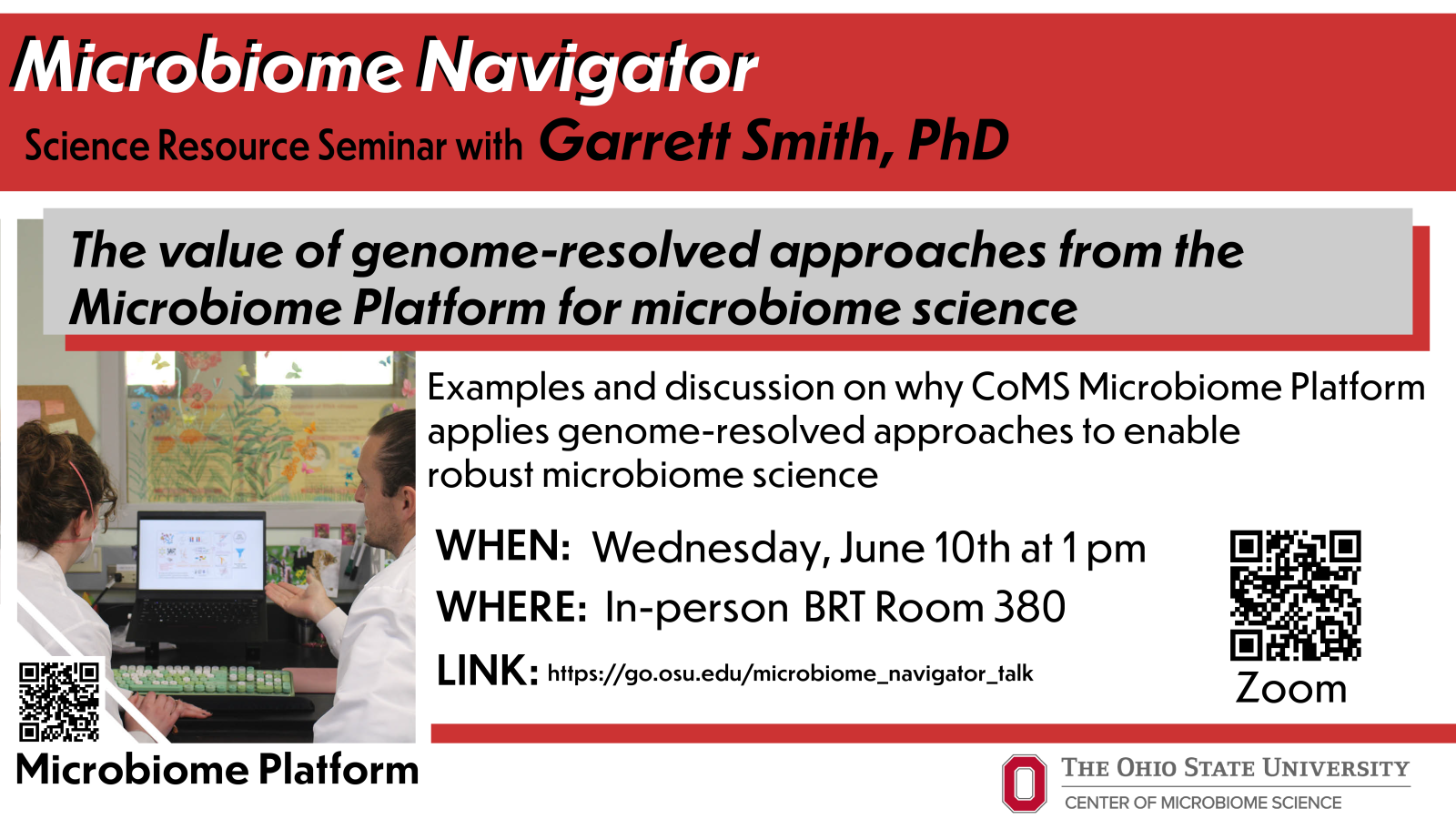 6.10.26 Microbiome Navigator talk - See text below for details