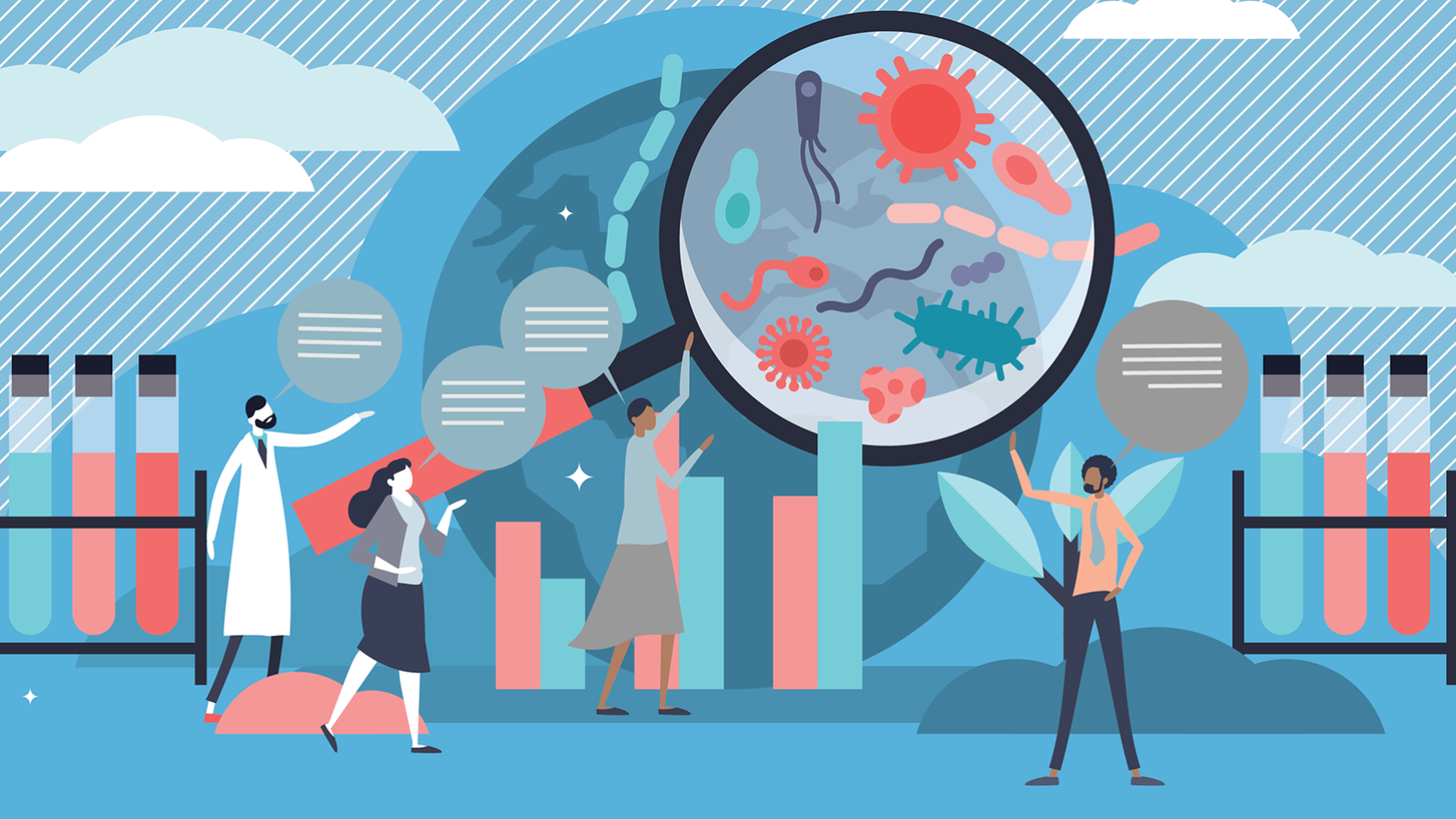scientists and microbes