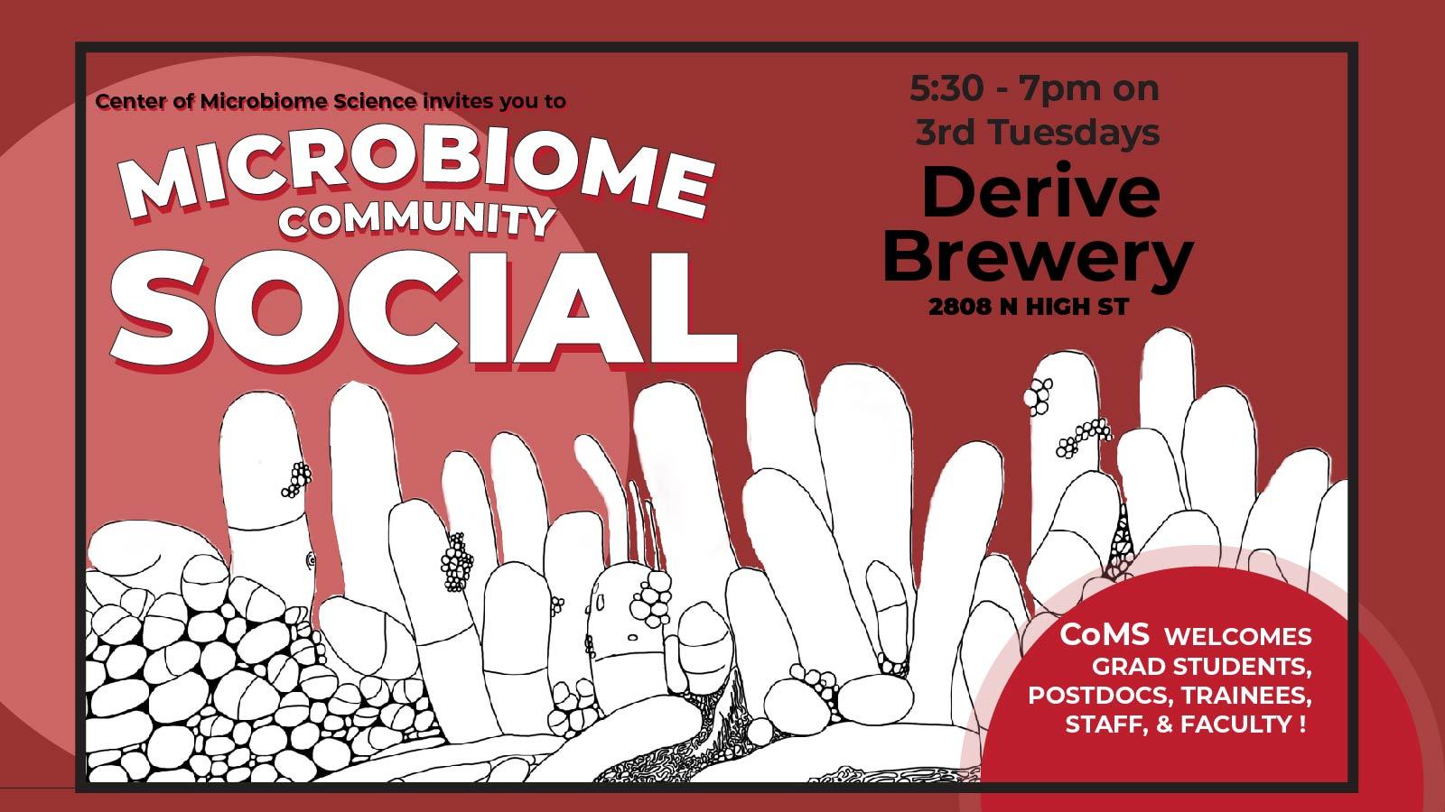Microbiome Community Social 11.21.23 Derive Brewery 5:30 - 7pm