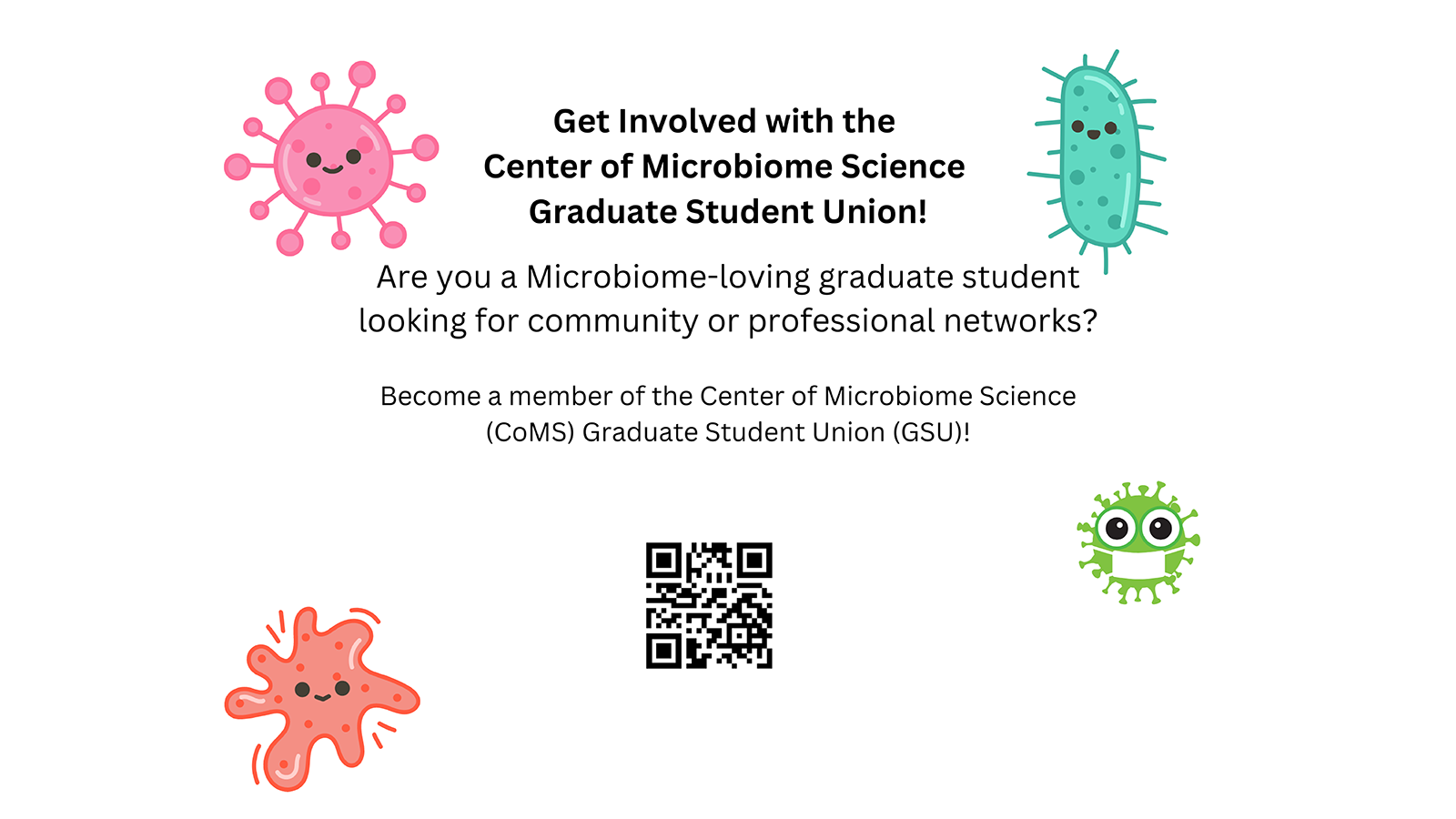 CoMS Graduate Student Union = see details in text below