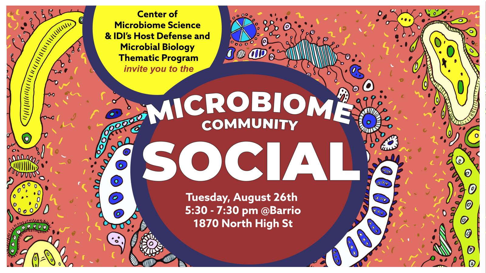 Aug. 26 Microbiome Community Social at Barrio
