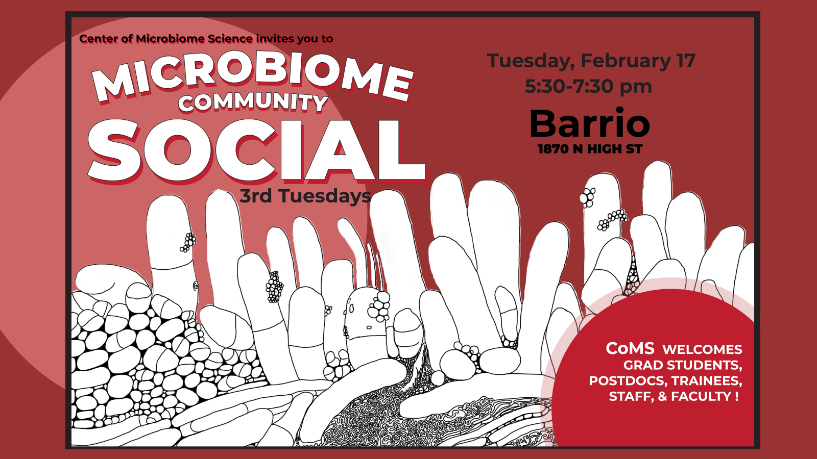 Feb 17 Microbiome Community Social - see below for details
